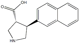 (3R,4S)-4-(naphthalen-2-yl)pyrrolidine-3-carboxylic acid 化学構造式