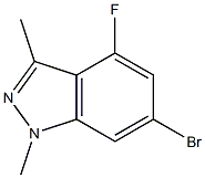 6-Bromo-4-fluoro-1,3-dimethyl-1H-indazole 结构式