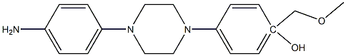 4-[4-(4-Methoxymethyl-4-hydroxyphenyl)-1-piperazinyl]benzenamine 结构式