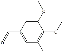 3,4-二甲氧基-5-碘苯甲醛, , 结构式