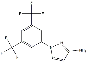 1-(3,5-bis(trifluoromethyl)phenyl)-1H-pyrazol-3-amine Structure