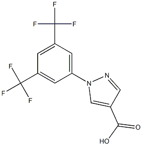 1-(3,5-bis(trifluoromethyl)phenyl)-1H-pyrazole-4-carboxylic acid Structure
