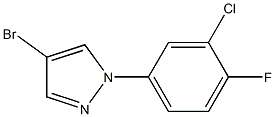 4-bromo-1-(3-chloro-4-fluorophenyl)-1H-pyrazole Structure