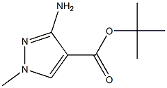 tert-butyl 3-amino-1-methyl-1H-pyrazole-4-carboxylate,,结构式