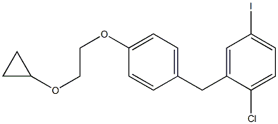 2-(4-(2-cyclopropoxyethoxy) benzyl)-1-chloro-4-iodobenzene Structure