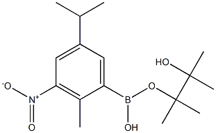 5-isopropyl-2-methyl-3-nitrophenylboronic acid pinacol ester 化学構造式