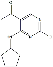 1-[2-chloro-4-(cyclopentylamino)pyrimidin-5-yl]ethanone,,结构式