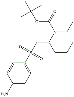 [1-(4-Amino-benzenesulfonylmethyl)-butyl]-ethyl-carbamic acid tert-butyl ester 结构式