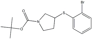 3-(2-Bromo-phenylsulfanyl)-pyrrolidine-1-carboxylic acid tert-butyl ester Struktur