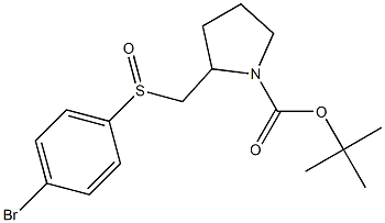 2-(4-Bromo-benzenesulfinylmethyl)-pyrrolidine-1-carboxylic acid tert-butyl ester Struktur