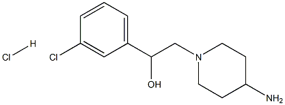 2-(4-Amino-piperidin-1-yl)-1-(3-chloro-phenyl)-ethanol hydrochloride 结构式