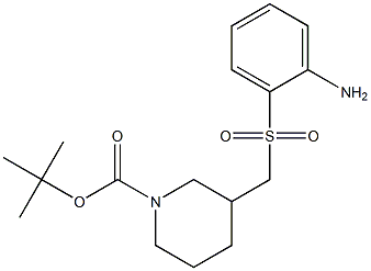 3-(2-Amino-benzenesulfonylmethyl)-piperidine-1-carboxylic acid tert-butyl ester,,结构式