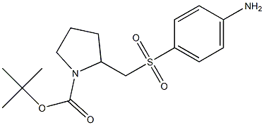 2-(4-Amino-benzenesulfonylmethyl)-pyrrolidine-1-carboxylic acid tert-butyl ester 结构式