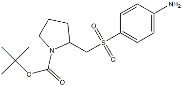 2-(4-Amino-benzenesulfonylmethyl)-pyrrolidine-1-carboxylic acid tert-butyl ester,,结构式