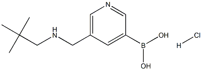 5-((neopentylamino)methyl)pyridin-3-ylboronic acid hydrochloride Structure