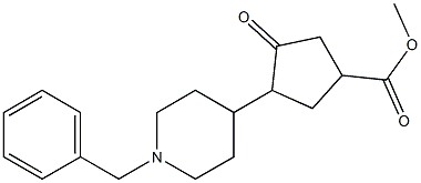 methyl 3-(1-benzylpiperidin-4-yl)-4-oxocyclopentanecarboxylate Struktur