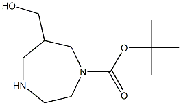 tert-butyl 6-(hydroxymethyl)-1,4-diazepane-1-carboxylate,,结构式