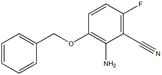 2-Amino-3-benzyloxy-6-fluoro-benzonitrile 化学構造式