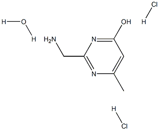 2-(aminomethyl)-6-methylpyrimidin-4-ol 2HCl H2O Struktur