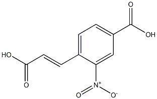 4-(2-carboxyvinyl)-3-nitrobenzoic acid,,结构式