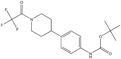 tert-butyl 4-(1-(2,2,2-trifluoroacetyl)piperidin-4-yl)phenylcarbamate,,结构式