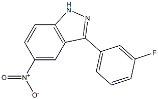 3-(3-fluorophenyl)-5-nitro-1H-indazole,,结构式