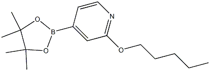 4-(4,4,5,5-tetramethyl-1,3,2-dioxaborolan-2-yl)-2-(pentyloxy)pyridine 化学構造式