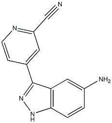 4-(5-amino-1H-indazol-3-yl)pyridine-2-carbonitrile 结构式