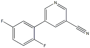 5-(2,5-difluorophenyl)pyridine-3-carbonitrile Struktur