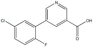 5-(5-chloro-2-fluorophenyl)pyridine-3-carboxylic acid,,结构式