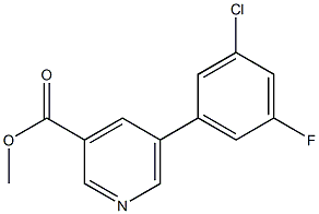 methyl 5-(3-chloro-5-fluorophenyl)pyridine-3-carboxylate Struktur