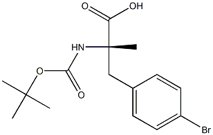 Boc-alpha-methyl-L-4-bromophenylalanine 化学構造式