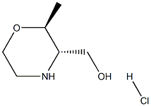 ((2S,3S)-2-甲基-3-羟甲基吗啉盐酸盐, , 结构式