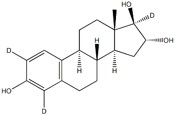 16a-Hydroxy-17b-estradiol-2,4,17-d3 Structure