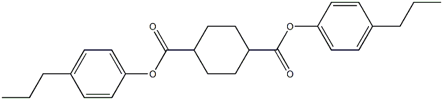 Bis(4-n-propylphenyl) cyclohexane-1,4-dicarboxylate Struktur
