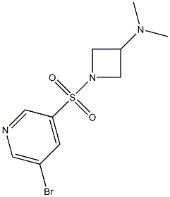 1-(5-broMopyridin-3-ylsulfonyl)-N,N-diMethylazetidin-3-aMine,,结构式