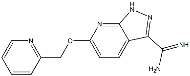 6-(pyridin-2-ylMethoxy)-1H-pyrazolo[3,4-b]pyridine-3-carboxiMidaMide 结构式