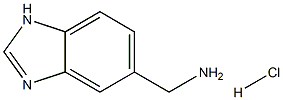 1H-Benzimidazol-5-ylmethylamine hydrochloride,,结构式