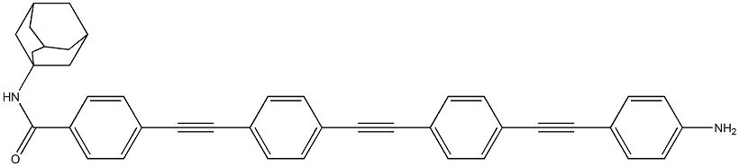 N-金刚烷基-4-(4-(4-(氨基基苯乙炔基)苯乙炔基)苯乙炔基)苯甲酰胺,,结构式