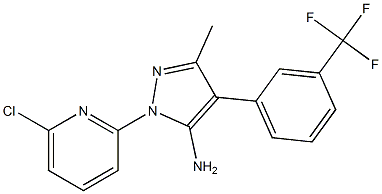 1-(6-Chloropyridin-2-yl)-3-methyl-4-[3-(trifluoromethyl)phenyl]-1H-pyrazol-5-amine Structure