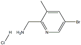 (5-Bromo-3-methylpyridin-2-yl)methylamine hydrochloride 化学構造式
