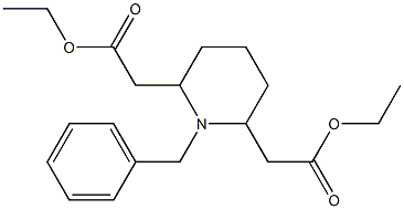 diethyl 2,2'-((2R,6R)-1-benzylpiperidine-2,6-diyl)diacetate,,结构式