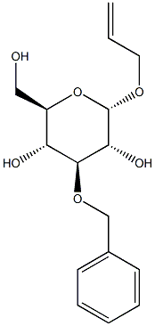 Allyl 3-O-benzyl-a-D-glucopyranoside Structure