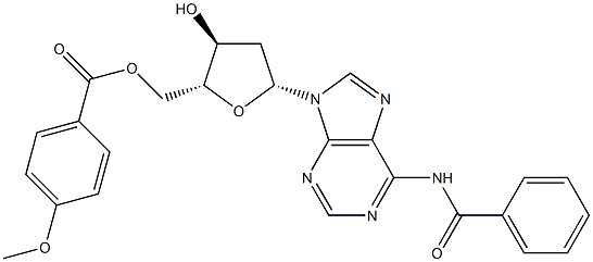 5'-O-Anisoyl-N6-benzoyl-2'-deoxyadenosine Struktur