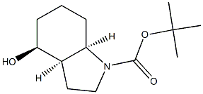 (3aR,4S,7aR)-tert-butyl 4-hydroxy-octahydroindole-1-carboxylate Structure