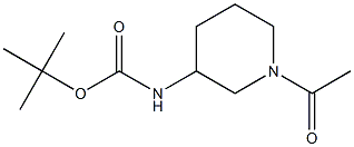 1-乙酰基-3-BOC-氨基哌啶,,结构式