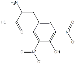 3,5-二硝基-DL-酪氨酸 结构式