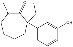 3-乙基-六氢-3-(3-羟基苯基)-1-甲基-2H-氮杂卓-酮 结构式
