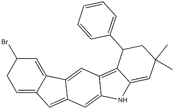 6-bromo-11,11-dimethyl-9-phenyl-5,9,10,11-tetrahydroindeno[2,1-B]carbazole Structure