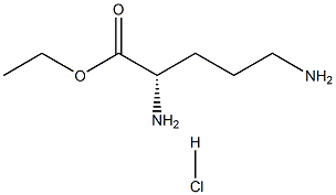鸟氨酸乙酯盐酸盐 结构式